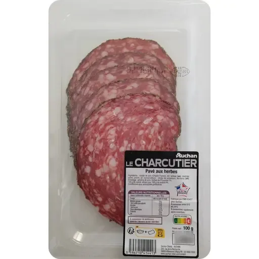 AUCHAN LE CHARCUTIER Pavé aux herbes tranché