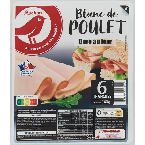 AUCHAN Blanc de poulet