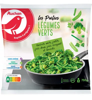 Carrefour, Auchan Poêlée de Légumes Verts