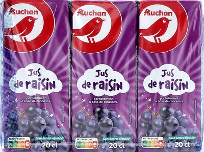 Jus de raisin partiellement à base de concentré