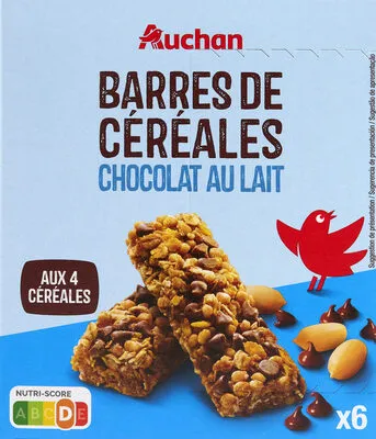 Barres de céréales chocolat au lait