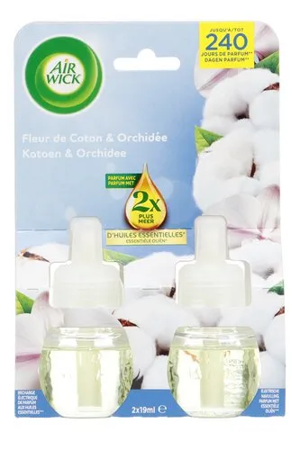 AIR WICK rech.el.coton & orchidée 2x19ml