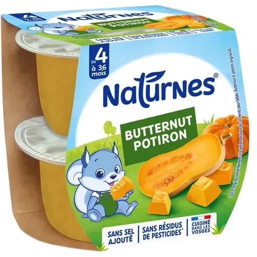 NATURNES Bols de butternut et potiron dès 4 mois