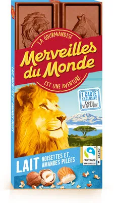Tablette Lait noisettes et amandes pilées