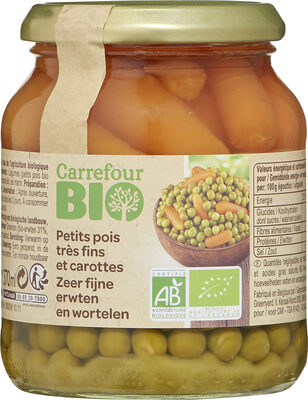 CarrefourBIOCarrefour Petitspoistrèsfinsetcarottesbio