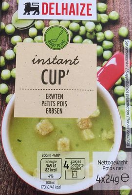 Instant cup' petits pois