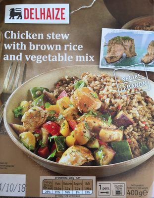 Image descriptive de Poulet riz brun et legumes