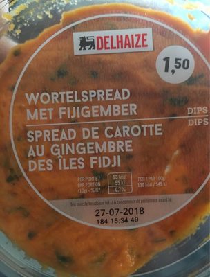 Image descriptive de Spread de carotte au gingembre