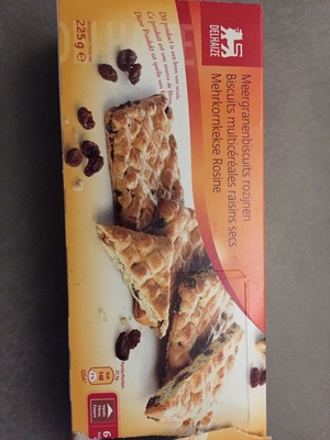 Image descriptive de Biscuits multicéréales raisins secs