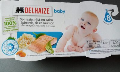 Delhaize Delhaize baby épinards riz saumon