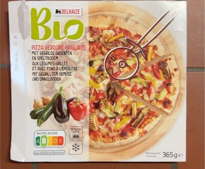 Pizza Bio aux légumes grillés et avec fond à l'épeautre