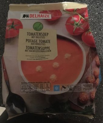 Image descriptive de Potage tomate aux boulettes