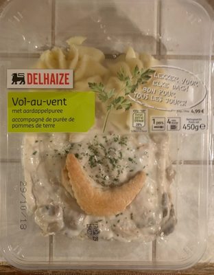 Image descriptive de Vol-au-vent accompagné de purée de pomme de terre