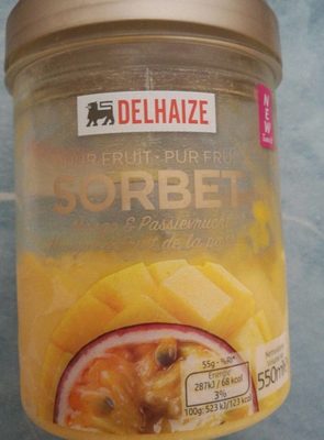 Image descriptive de Sorbet mangue et fruit de la passion