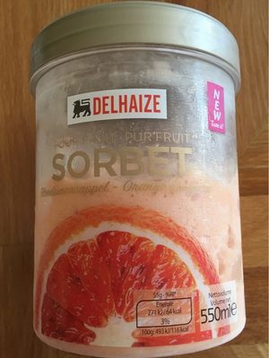 Image descriptive de Sorbet pur fruit orange sanguine