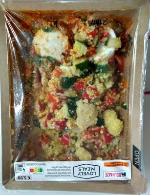 Image descriptive de Lovely meals Delhaize couscous et ratatouille de légumes