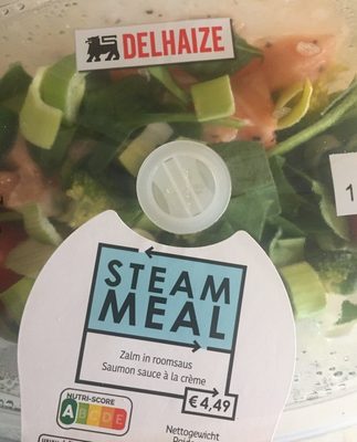 Delhaize Steam meal saumon sauce a la creme