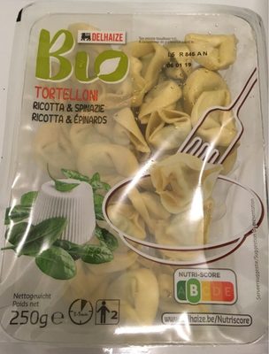 Image descriptive de Tortellini ricotta / épinards Delhaize bio