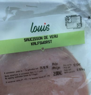 Image descriptive de Louis delhaize Saucisson de veau