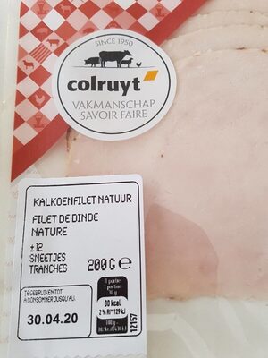 Colruyt FILET DE DINDE NATURE