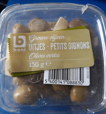 Image descriptive de Olives vertes petits oignons