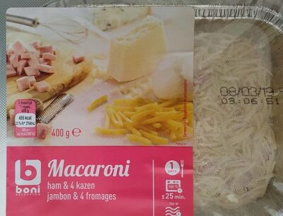 Macaroni jambon et 4 fromages