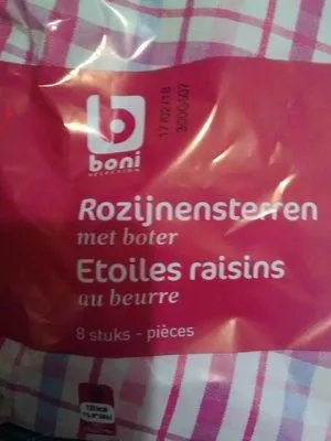 Étoiles raisins au beurre