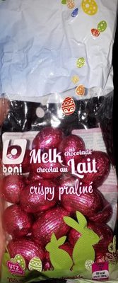 Image descriptive de Oeufs en chocolat praliné lait