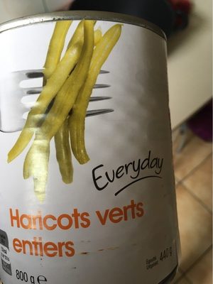 Image descriptive de Haricots verts entiers