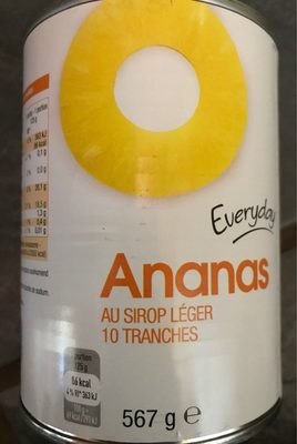 Image descriptive de Ananas op lichte siroop 10 schijven