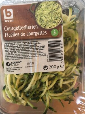 Ficelles de courgettes