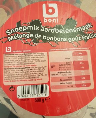 Mélange de bonbons goût fraise