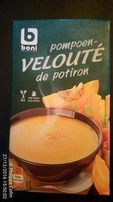 Image descriptive de Velouté de potiron