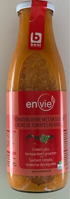 Image descriptive de Creme de tomates au basilic