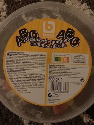 ABC gommes sucrées