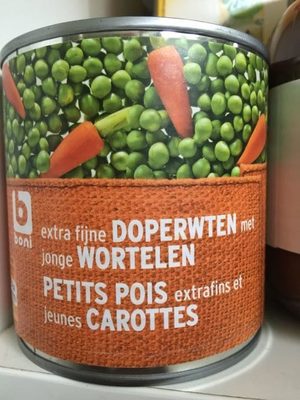 Image descriptive de Petits Pois Extrafins Et Jeunes Carottes