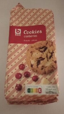 Image descriptive de Cookies cranberries