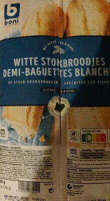 Image descriptive de Demi baguettes blanches précuites sur pierre