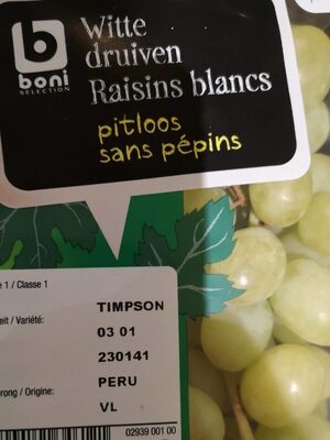 Image descriptive de Raisins blancs