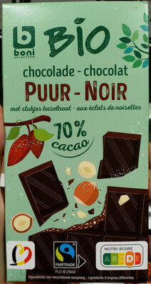 Image descriptive de Chocolat noir bio aux éclats de noisettes