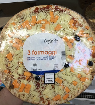 Image descriptive de 3 formaggi Emmental Mozzarella Cheddar