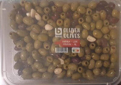 Image descriptive de Olives paprika et ail