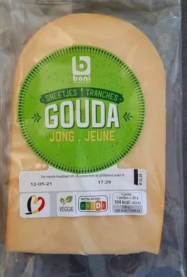 Gouda jeune tranches