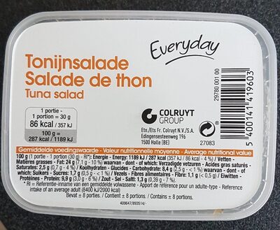 Image descriptive de Salade de thon Everyday