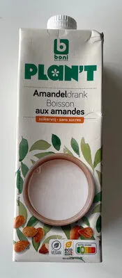 Boisson aux amandes sans sucres
