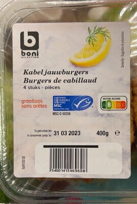 Image descriptive de Burgers de Cabillaud