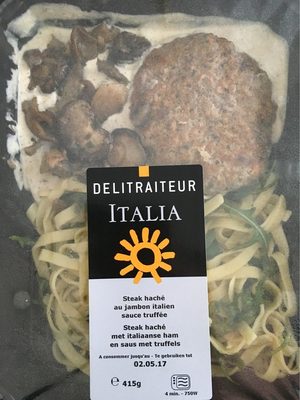 Steak haché au jambon italien