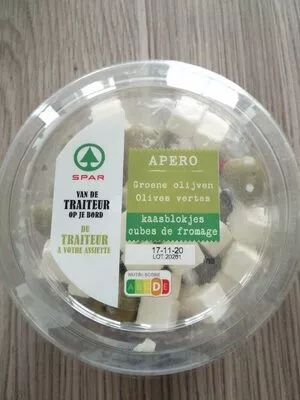 Olives vertes cubes de fromage