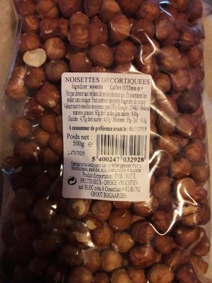 Image descriptive de NoisettesDécortiquées