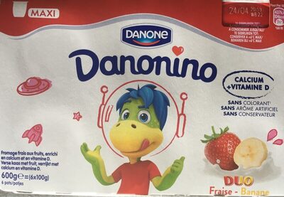 Image descriptive de Danonino Fromage frais aux fruits Duo